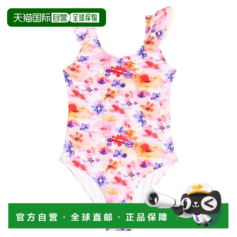 1h可退 潮奢 il gufo 女童 荷叶边花朵泳衣童装 colorful花色 舒