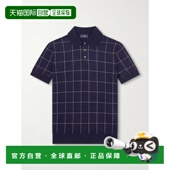 潮奢 Dunhill 登喜路 1h可退 男士 格纹棉质深紫色真丝混纺提花Po