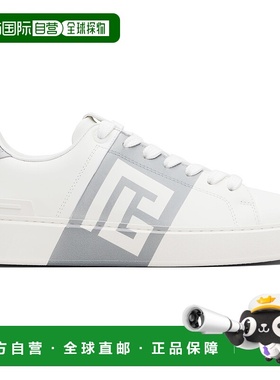 1h可退 潮奢 Balmain 巴尔曼 男士 白色 & 灰色 B-Court 运动鞋 F