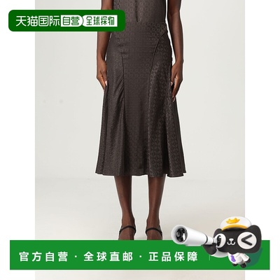 FENDI 女士半身裙 FQ7688AUQGF1T6H CO GONNA CHESS FF A字裙棕色