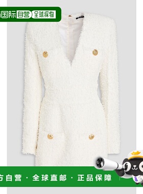 1h可退 潮奢 Balmain 巴尔曼 女士 毛圈花呢迷你连衣裙 YF1R8015X