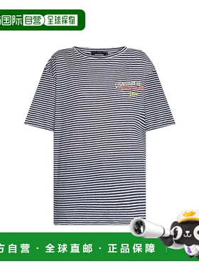 DSQUARED2 女士T恤 S73GC0296S23601001F 女装深蓝色条纹CO