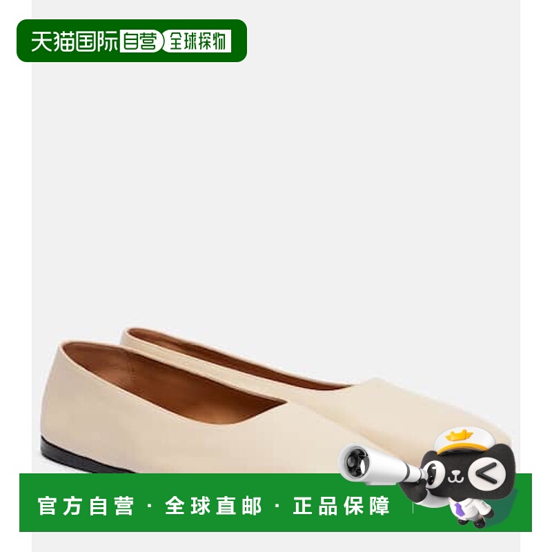 1h可退 潮奢 The Row 女士 Awar 皮质芭蕾舞鞋 white白色 舒适时