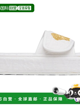 1h可退 潮奢 versace 范思哲 女士 白色 Allover 拖鞋 ZSL000003Z