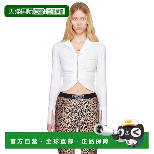 范思哲 女士 衬衫 潮奢 E78HAL Ruched versace Logo 1h可退 白色