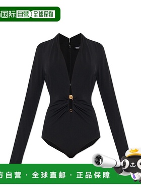 VERSACE 女士T恤 10210181A144751B000 CO 黑色 Safety Pin drape