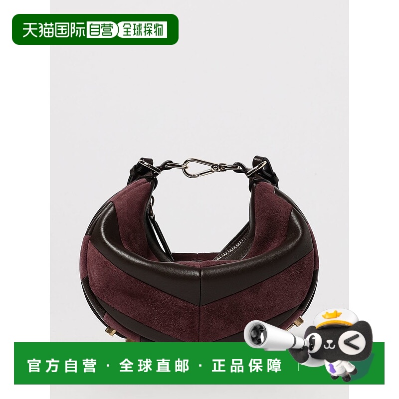 FENDI 女士单肩包 8BS081AYDRF1U3F AW2025 棕色 MINI FENDIGRAPH