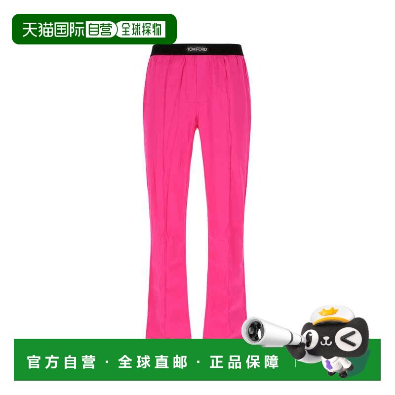 TOM FORD 男士短裤 T4H201010672 SS2024 粉红色 logo裤腰睡裤图片