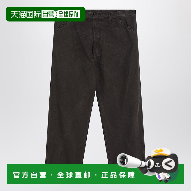 1h可退 潮奢 Prada 普拉达 男士 复古效果棕色棉质裤子 SPH448OOO