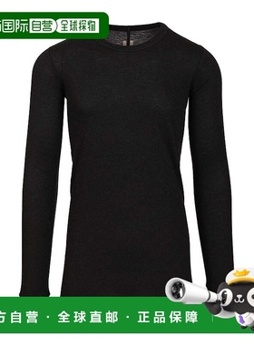 RICK OWENS 男士T恤 RU02E1252JR09 AW2025 黑色 Long-Sleeved T-