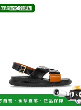 MARNI 女士凉鞋 FBMS015701P4574ZO525 CO 黑色 Fussbett 交叉绑