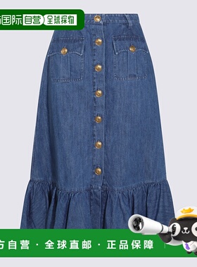 VALENTINO 女士半身裙 A字裙 6B3DD18L94C558 SS2025蓝色