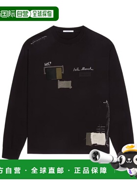 GIVENCHY 男士外套 BM71MH3YRN001 AW2025 黑色 图案T恤男装