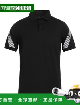 潮奢 Ea7 男士 Polo衫 black黑色 舒适时尚