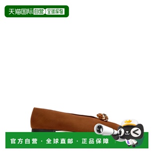 Jimmy Choo 周仰杰 女士 棕色平底鞋 MARGOTFLATBSBTANAMBER