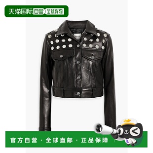 女士 KHAITE Rizzo 短款 6092729BLACK 1h可退 铆钉皮革夹克 潮奢