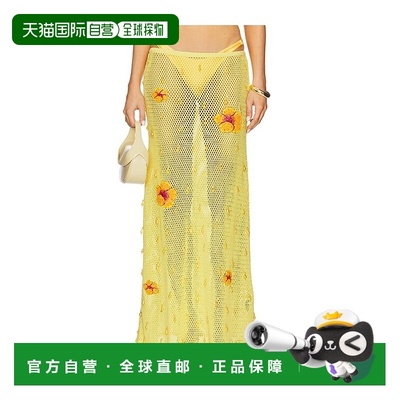 1h可退 潮奢 LESLIE AMON 女士 Treasure Hibiscus 长款半身裙 7