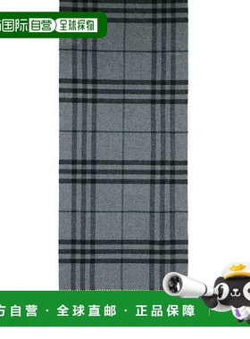 BURBERRY 男士围巾 8113942 AW2025 灰色 Grey Cashmere Scarf