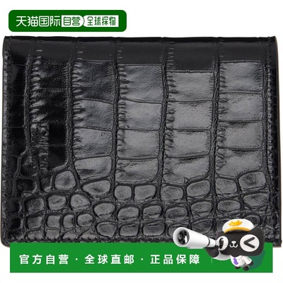 1h可退 潮奢 Tom Ford 汤姆 福特 男士 黑色 Folding 卡包 Y0417L