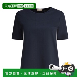 HERNO 女士T恤 JG000258D520639281 SS2025 黑色 Jersey Slit T-S