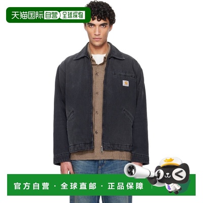 1h可退 潮奢 CARHARTT WIP 男士 黑色 OG Detroit 牛仔夹克 I0362