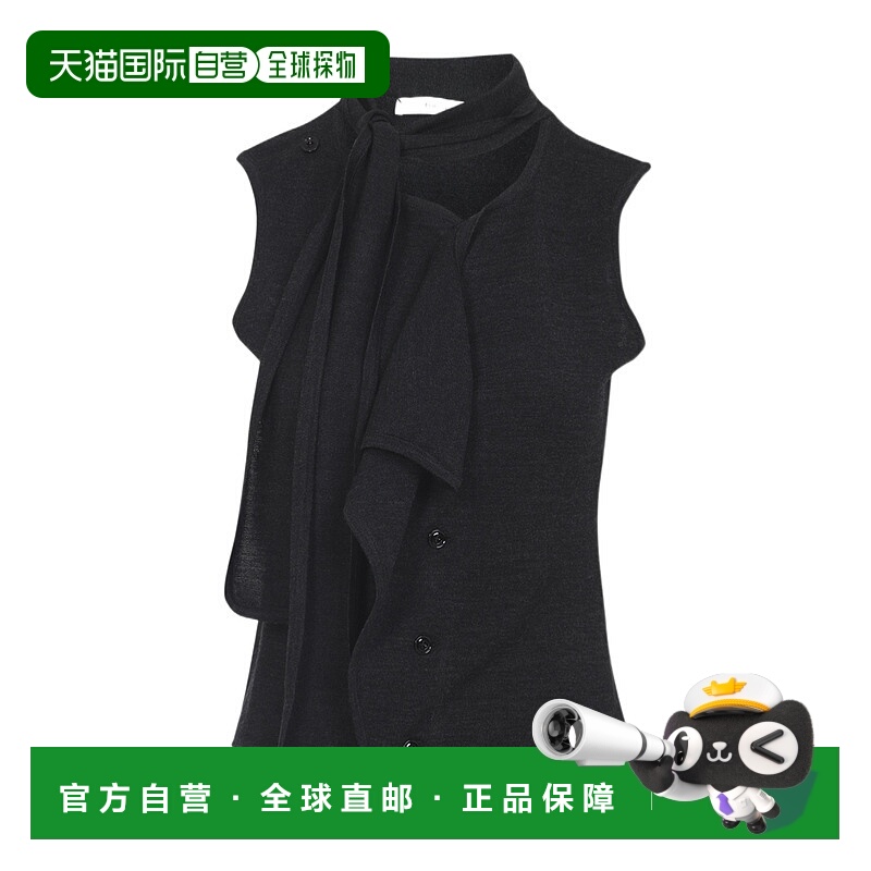 1h可退 LEMAIRE 女士背心吊带 TO1485LK087BK966 AW2025 黑色