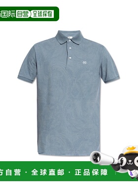1h可退 ETRO 男士T恤 MRMD0004AJ234X0880 AW2024 蓝色 短袖POLO