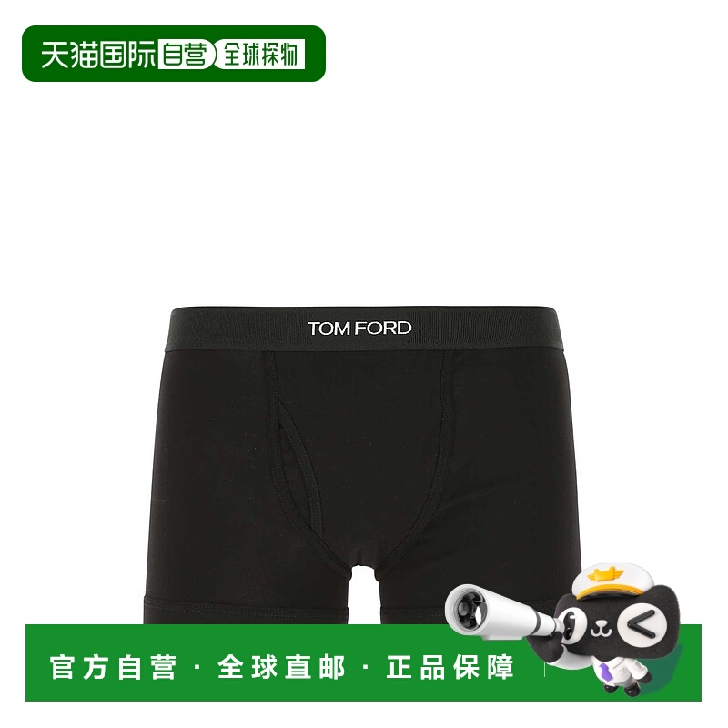 潮奢 Tom Ford 汤姆 福特 男士 黑色弹力棉质平角内裤 T4LC310400