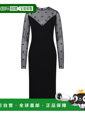 GIVENCHY 女士半身裙 BW21LD30XQ001 黑色 4G 图案连衣裙