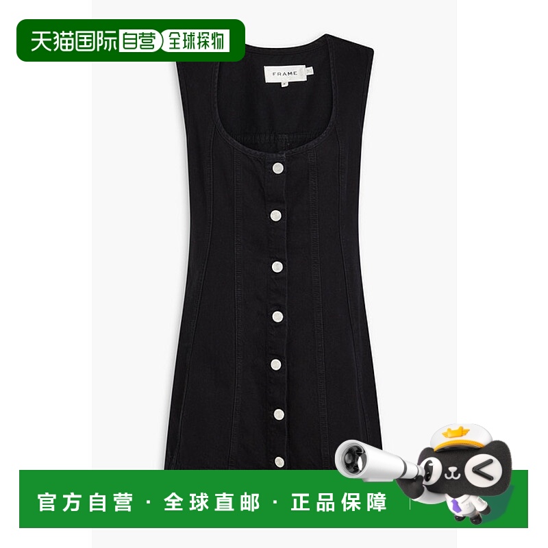 1h可退 潮奢 Frame Denim 女士 牛仔迷你连衣裙 WS24DDR007BLK