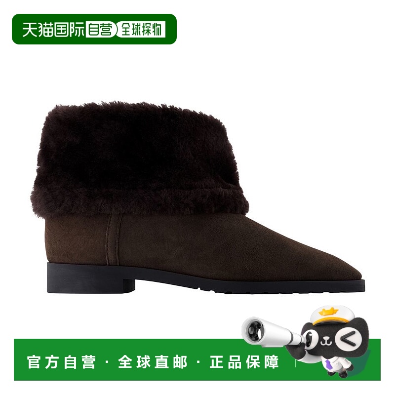 1h可退 潮奢 toteme 女士 圖騰折疊羊毛踝靴 254WAS0255LE0116