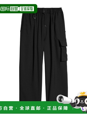 Y-3 男士休闲裤 KS7654 SS2026 黑色 工装卫裤阔腿裤运动裤