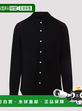 RICK OWENS 男士衬衫 RU02E1744LCS09 AW2025 黑色