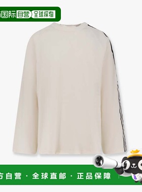 1h可退 潮奢 Y-3 女士 灰白色 Raw Edge 3 Stripes 长袖 T恤 KS97