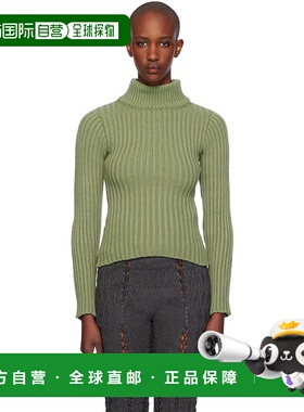 1h可退 潮奢 ISABOULDER 女士 绿色 Hanna 高领衫 AW24WSW02