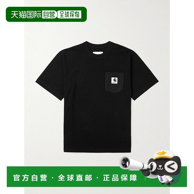 1h可退 潮奢 Sacai 男士 + Carhartt WIP Logo-Appliqued 帆布饰T