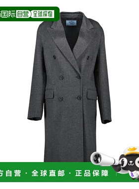 PRADA 女士外套 P616S179BSOOOF0480 AW2025 灰色 长袖大衣