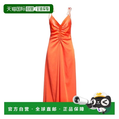 1h可退 潮奢 Sandro 女士 长款连衣裙 orange橙色 舒适时尚