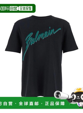 BALMAIN 男士T恤 FH1EG000BC86EOJ AW2025 黑色 Balmain Letter F