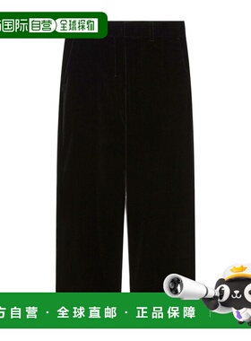 MAX MARA 女士休闲裤 9136104306002 AW2024 黑色 天鹅绒阔腿裤