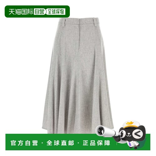 Brunello Cucinelli 布内罗 古奇拉利 女士 浅灰色羊毛半身裙 MP5