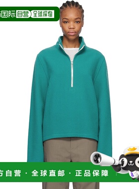 1h可退 潮奢 Rier 女士 蓝色套头衫 NFL13X02 舒适时尚抓绒半拉链