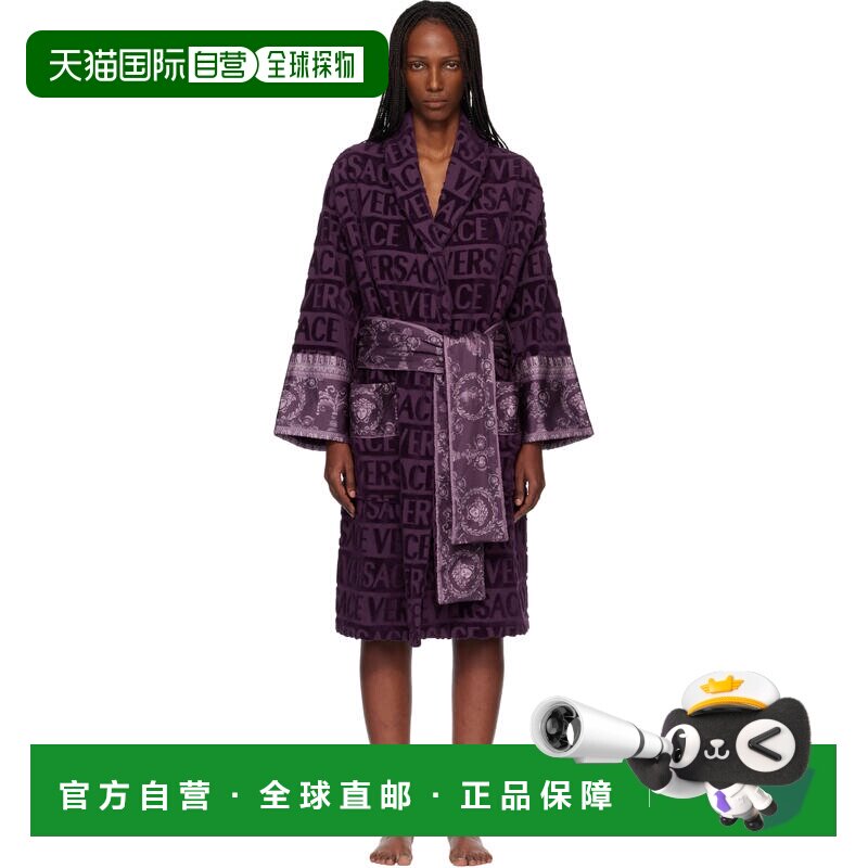 versace 范思哲 女士 紫色 I ♡ Baroque 浴袍 10230701A17138