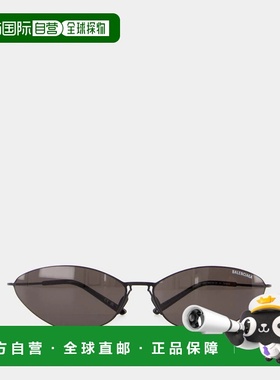 1h可退 BALENCIAGA 女士眼镜 BB0350S001 CO 黑色 几何框太阳镜