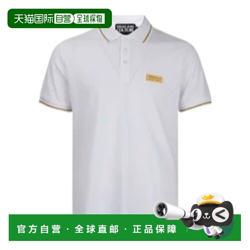 VERSACE 男士T恤 80GAGT05CJ01TG03 SS2026 白色 短袖POLO衫