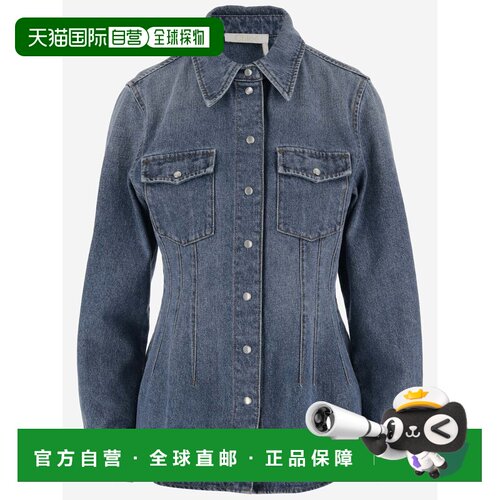 CHLOÉ 女士衬衫 CHC24SDH01159470 SS2024 蓝色 Denim Shirt Snap