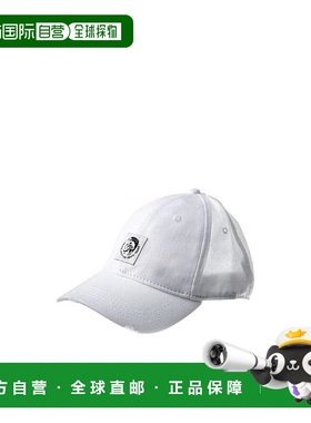 DIESEL 男士帽子 00SHHZ0NAUI100 SS2021 白色 贴花棒球帽子