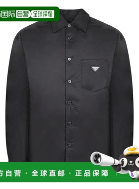 PRADA 男士衬衫 SC823M1WQ9F0002 AW2025 黑色 Long sleeves, che