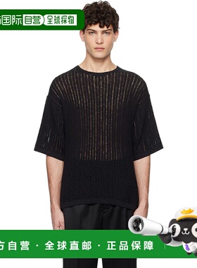 1h可退 潮奢 Commas 男士 黑色 T 恤 RS25K061000