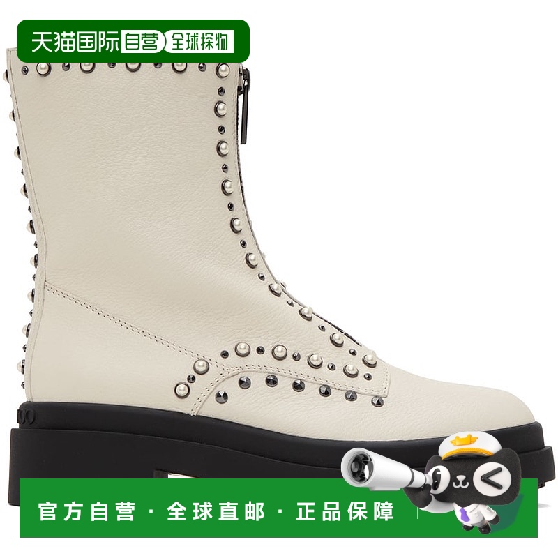 1h可退 潮奢 Jimmy Choo 周仰杰 女士 灰白色 Nola Flat 踝靴 NOL